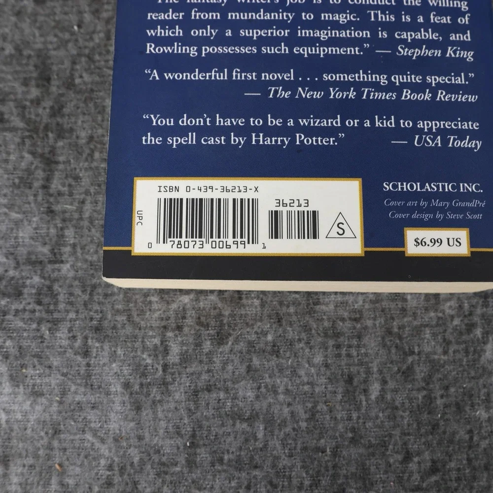Harry Potter And The Sorcerer's Stone J.K. Rowling Blue PB Scholastic Fantasy